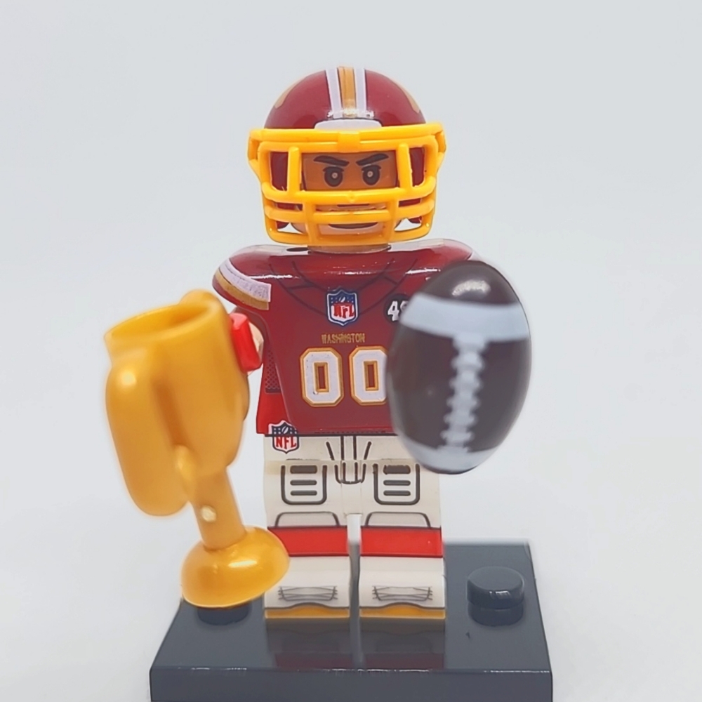 Minifigure american football NFL Washington Commanders cust o m Lego